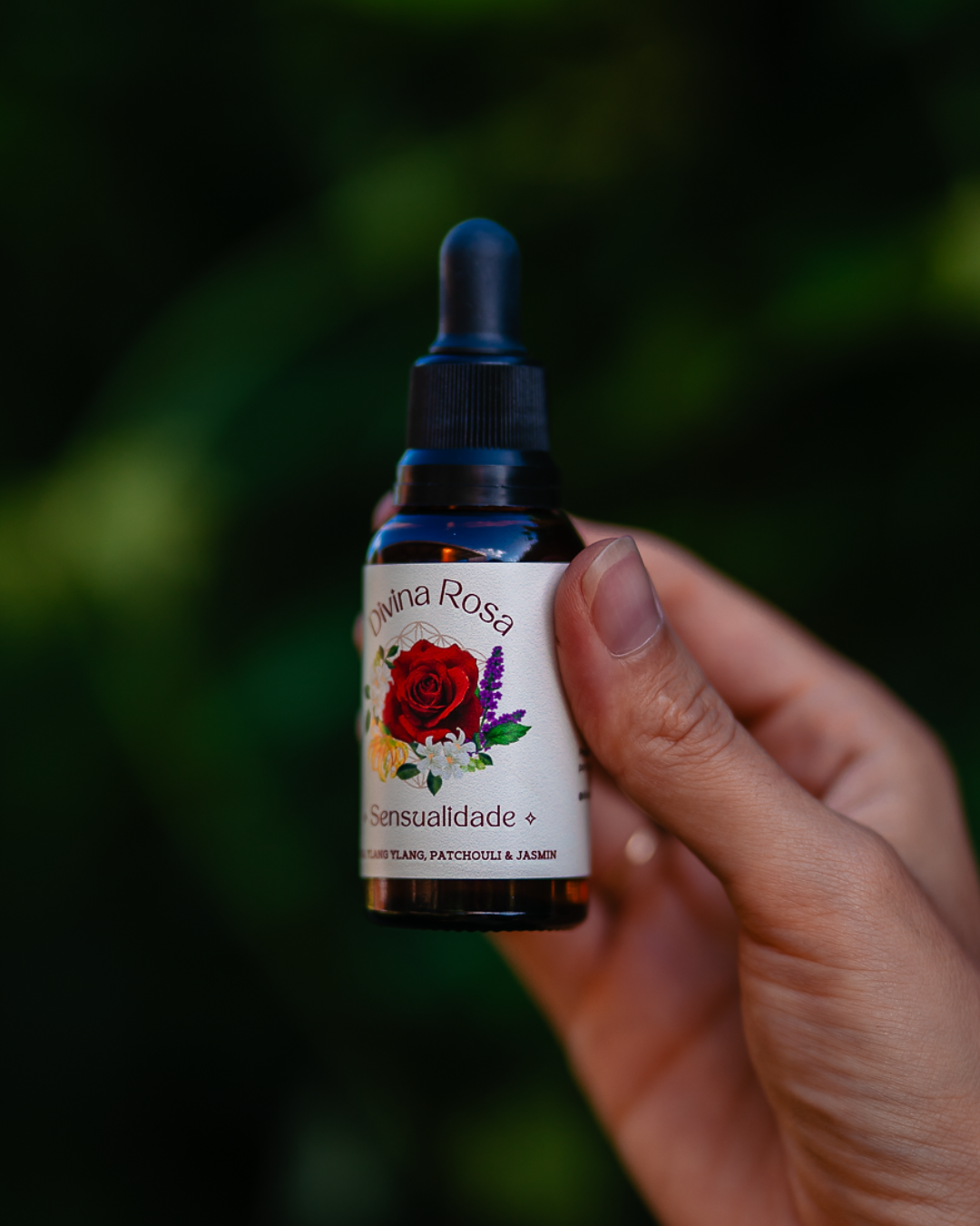 Sensualidade — Rosa vermelha, ylang ylang, patchouli & jasmin